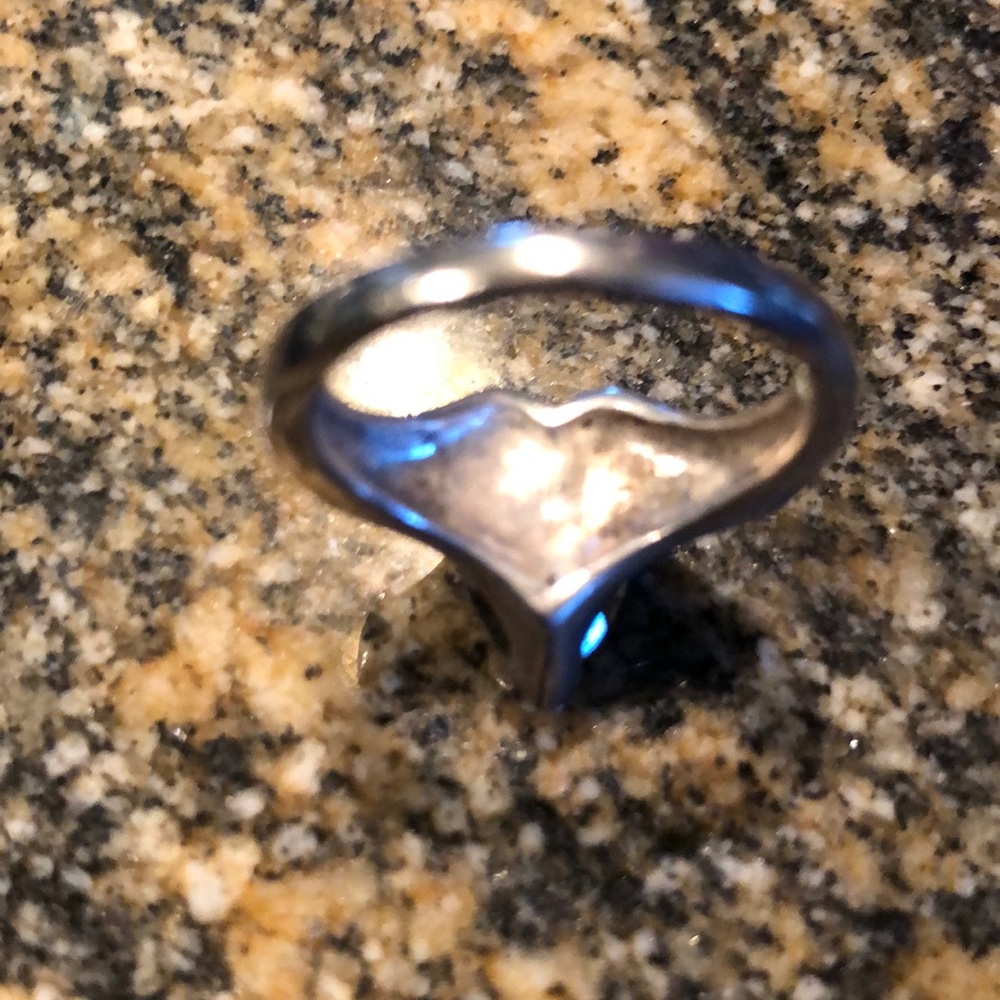 Pear Shape Yellow Stone Ring - image 8